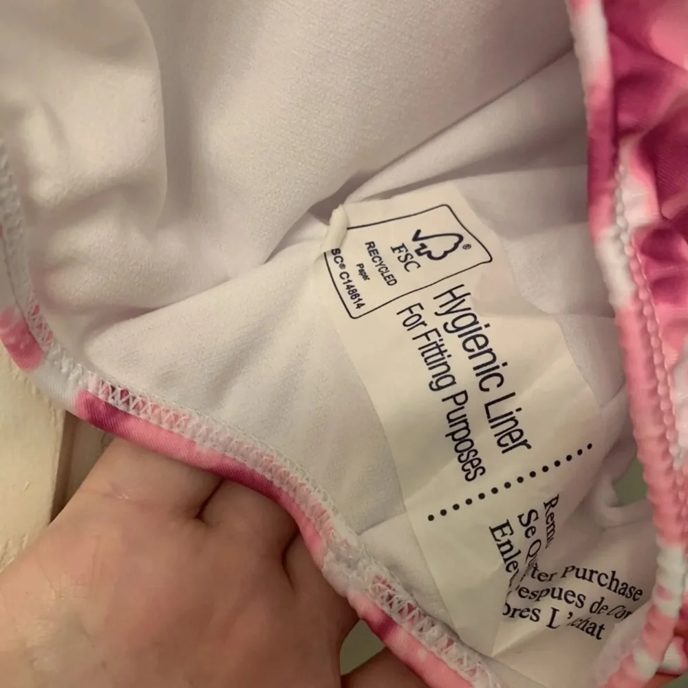 NWT Womens Plus Size, Breaking Waves, 2 Piece Swimsuit, 3X, Pink, High Waisted - Picture 10 of 11